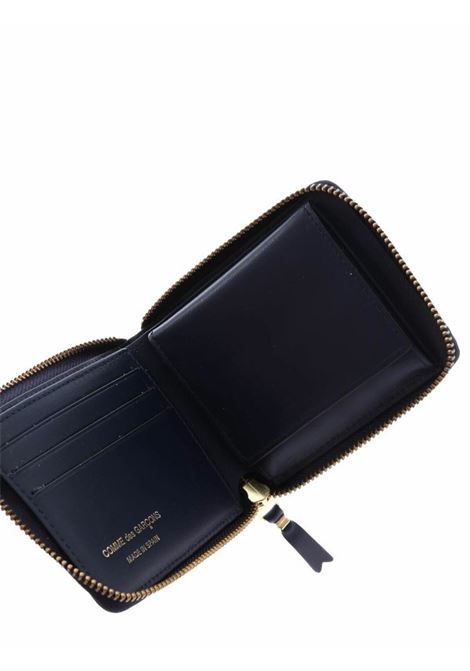 zip wallet unisex brown in leather COMME DES GARÇONS WALLET | SA7100NAVY